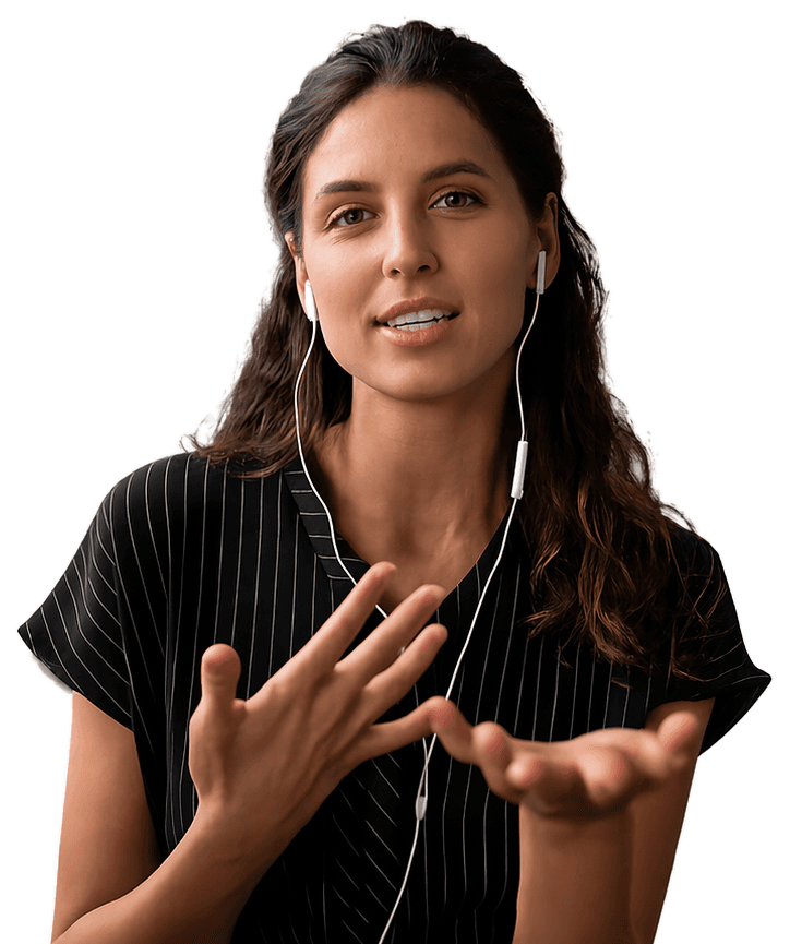 Job seeker practicing a video interview with MockGPT