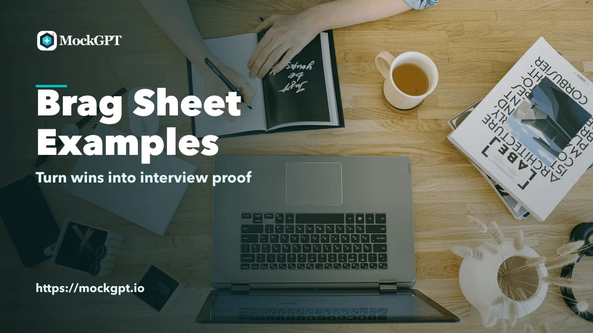 MockGPT cover for brag sheet examples with a candidate writing career notes and keyword-focused cover text