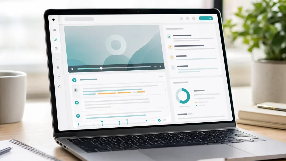 Mock interview transcript and replay screen for improving interview answers