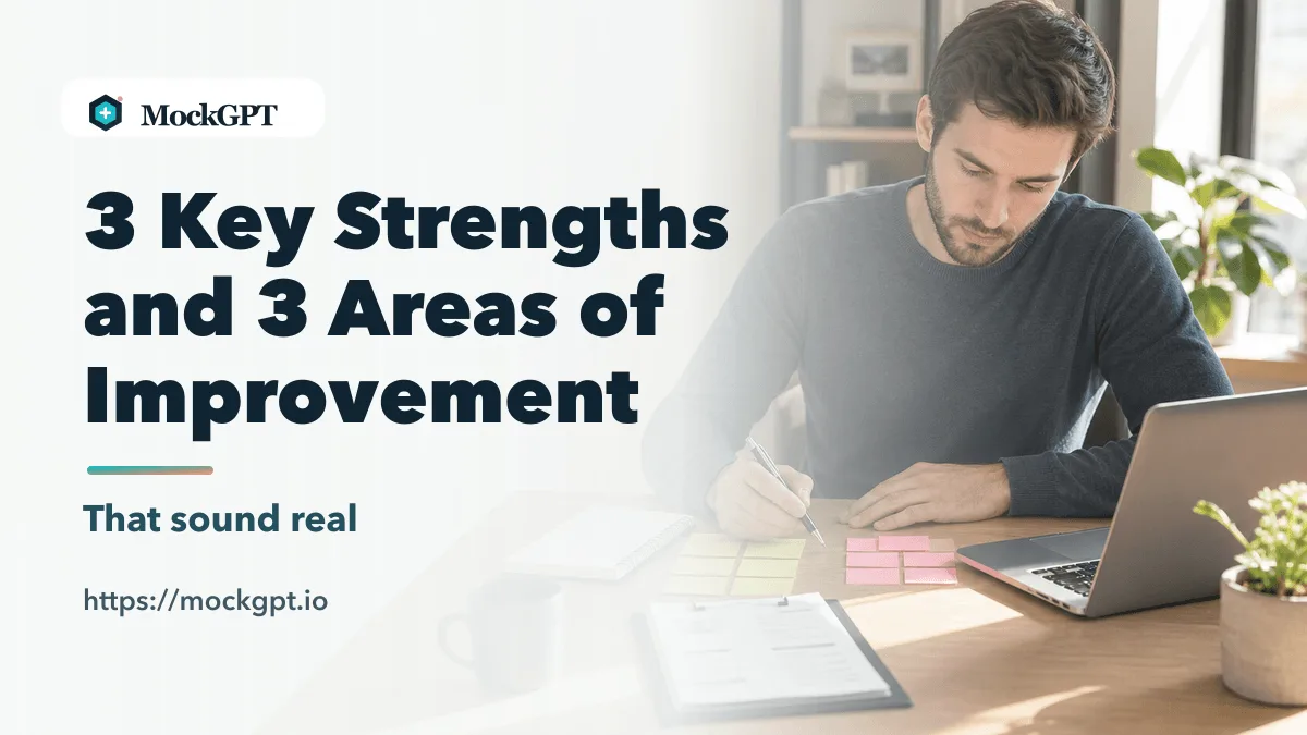MockGPT cover for 3 key strengths and 3 areas of improvement with a candidate organizing resume notes